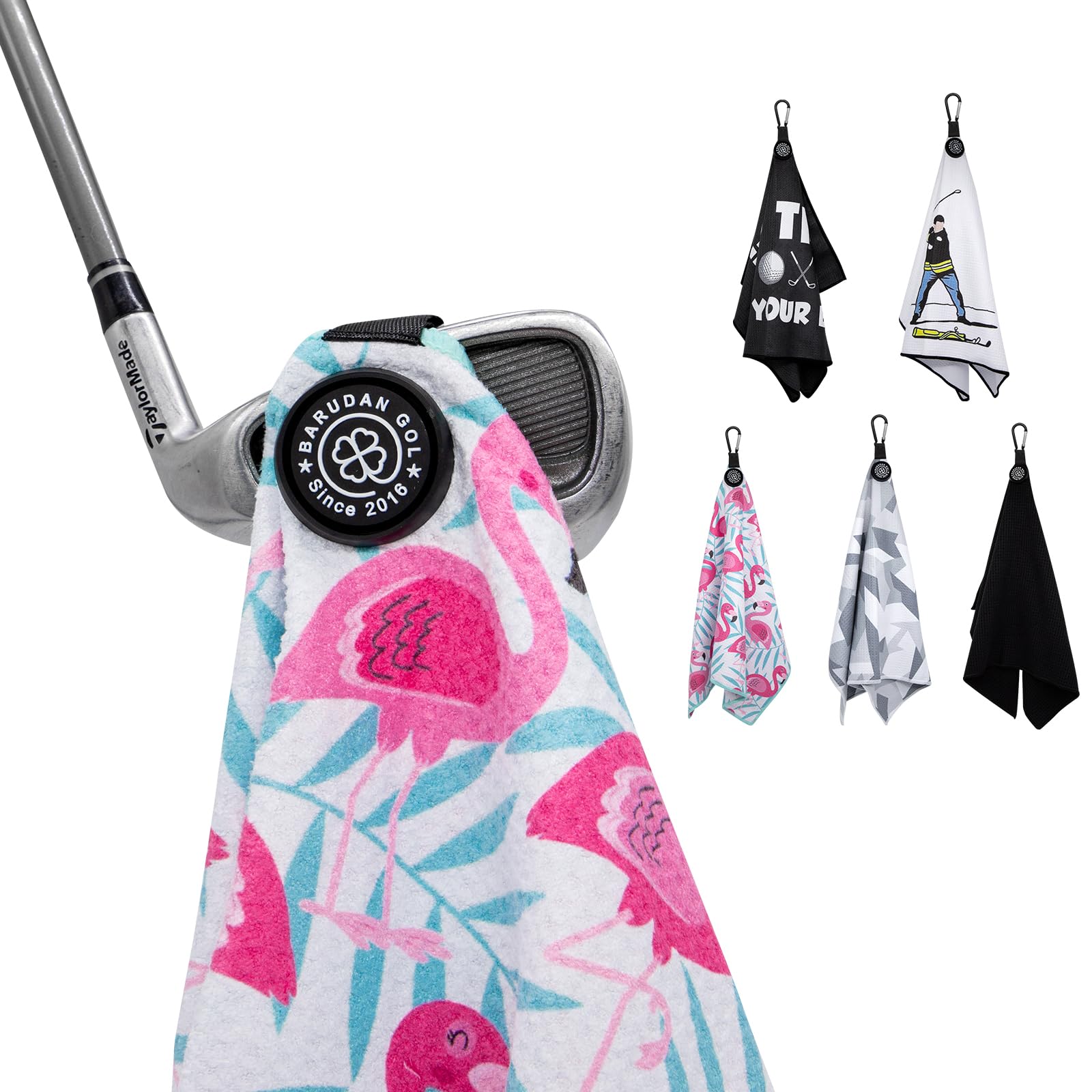 Magnetic Golf Towel - Microfiber Waffle Texture with Strong Magnet for Golfers | Perfect for Club Cleaning & Cart Attachment
