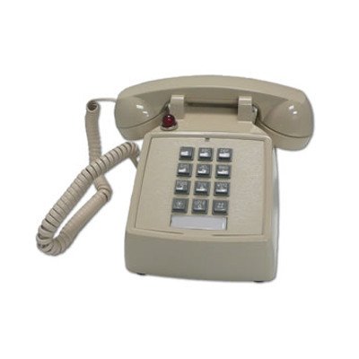 Cortelco 250044-VBA-27M Ash Color Desktop Telephone with Message Waiting Indicator Light - Perfect for Office, Home, or Business Use