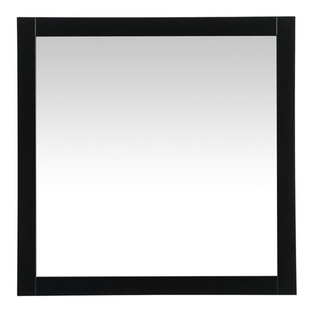 Elegant Black 36x36 Vanity Mirror - MDF & Metal for Bathroom Decor