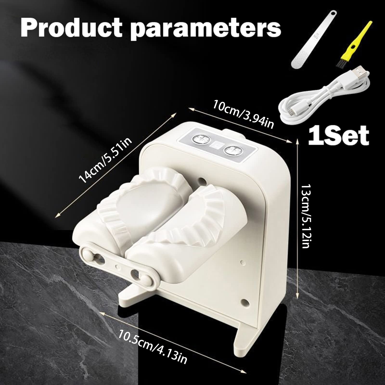**Amposei Electric Dumpling Maker Machine – Automatic Dumpling Press & Mold for Homemade Dumplings, Empanadas, Pierogi, Ravioli – 2-Piece Kitchen Gadget Set – Perfect for Family Cooking & Party Snacks**