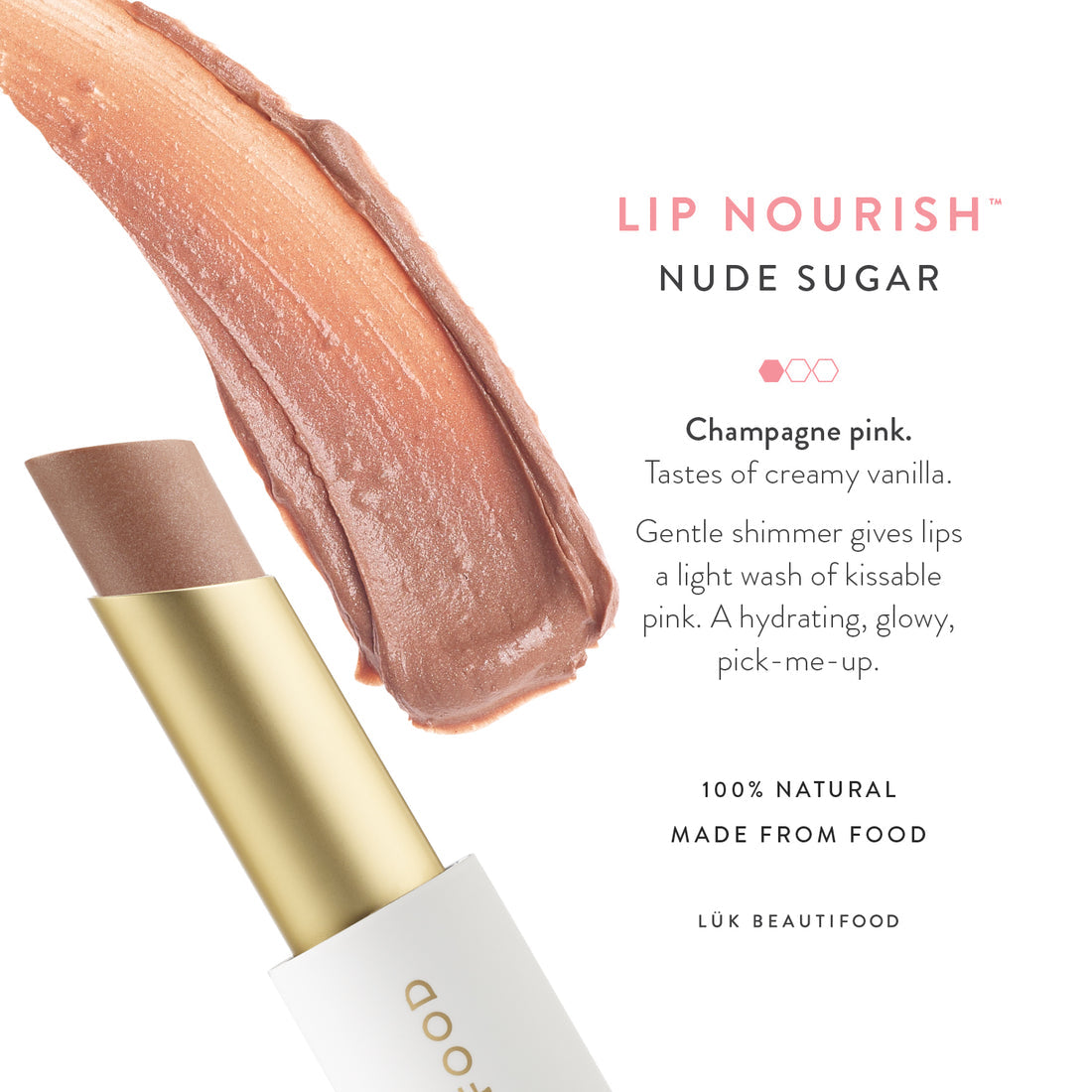 Lip Nourish™ Nude Sugar Lip Scrub & Balm - Natural Exfoliator for Soft, Smooth Lips - Perfect for Dry Lips Care & Nighttime Lip Treatment