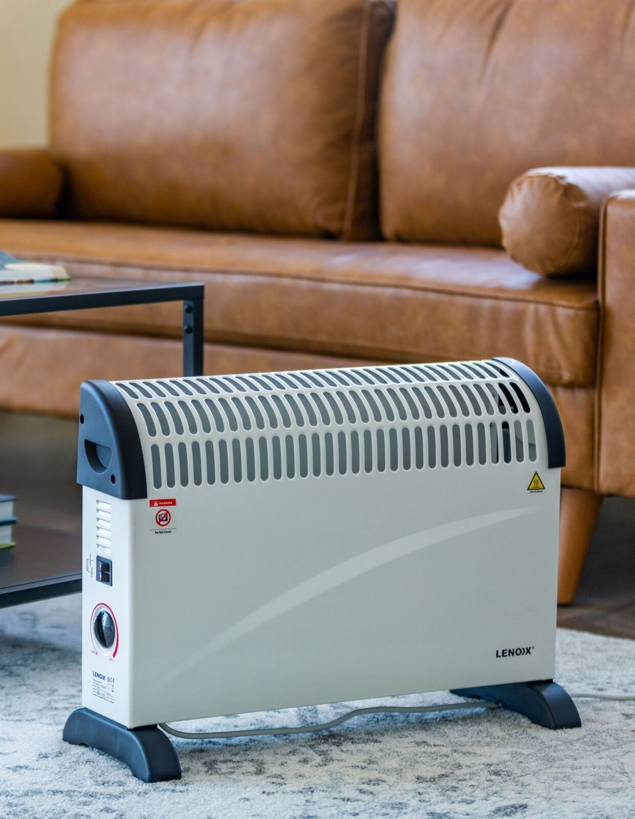 2000W Portable Convector Heater with 3 Heat Settings - Fast Room Heating for Home, Office & Bedroom - Energy Efficient Space Heater for Winter & Cold Weather
