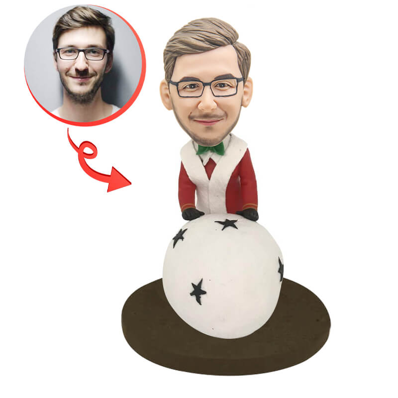Custom Christmas Snowball Bobblehead - Personalized Holiday Gift for Christmas Decorations & Party Favors