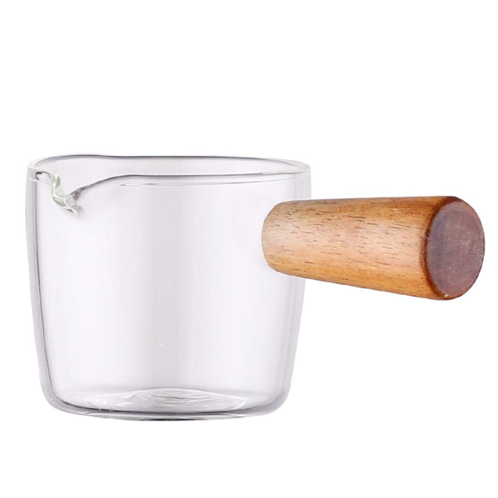 Naiyafly Multi-Functional Mini Glass Milk Pan with Handle - Perfect for Coffee, Sauce, Vinegar & Gravy - Ideal for Home Kitchen, Dining & Entertaining