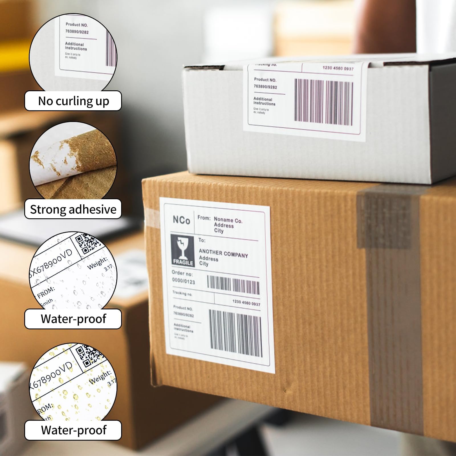 Coopaty Full Sheet Shipping Address Labels for Laser & Inkjet Printers - 8.5