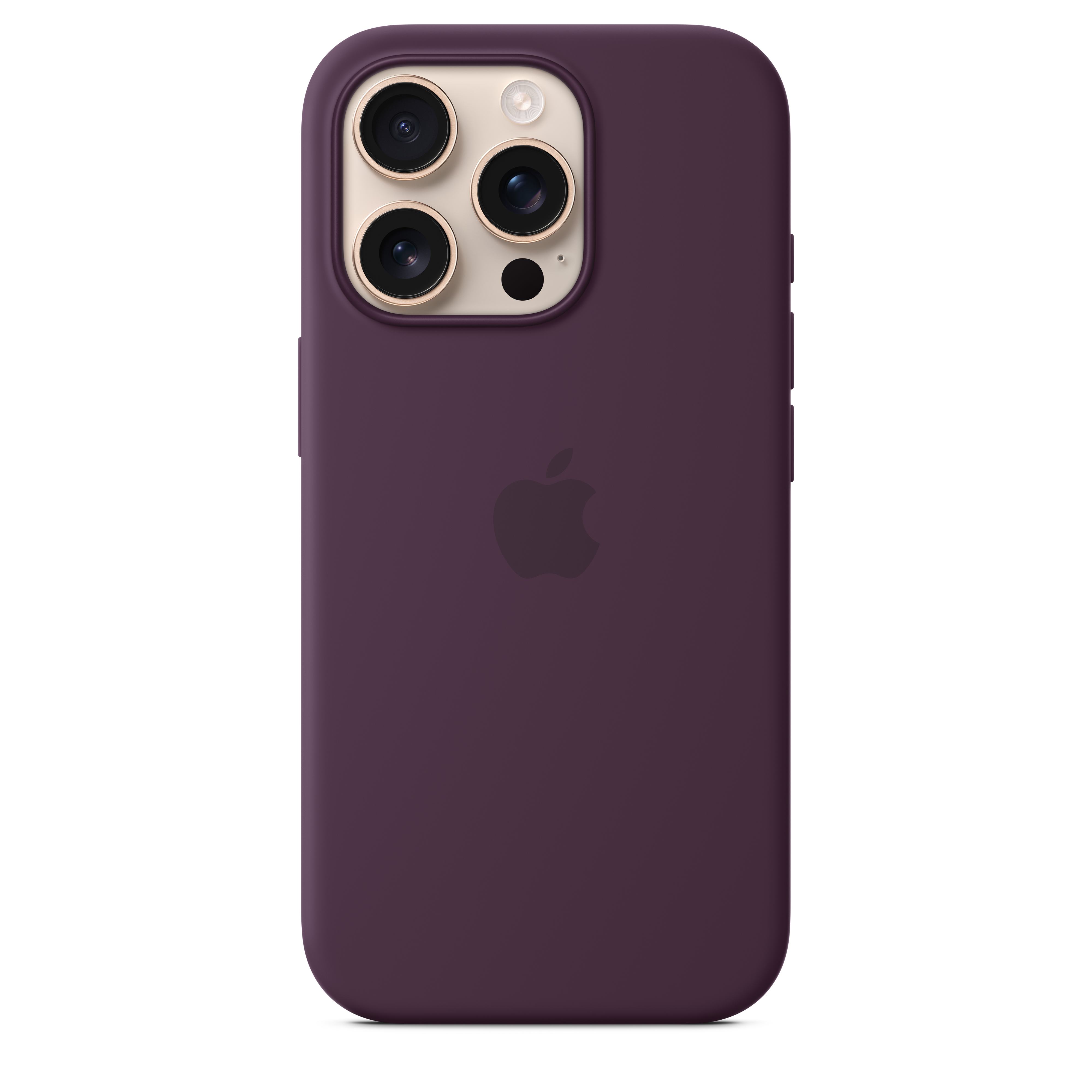 Magnetic Silicone Case with MagSafe for iPhone 16 Pro - Plum Color | Slim Protective Cover for Everyday Use & Wireless Charging