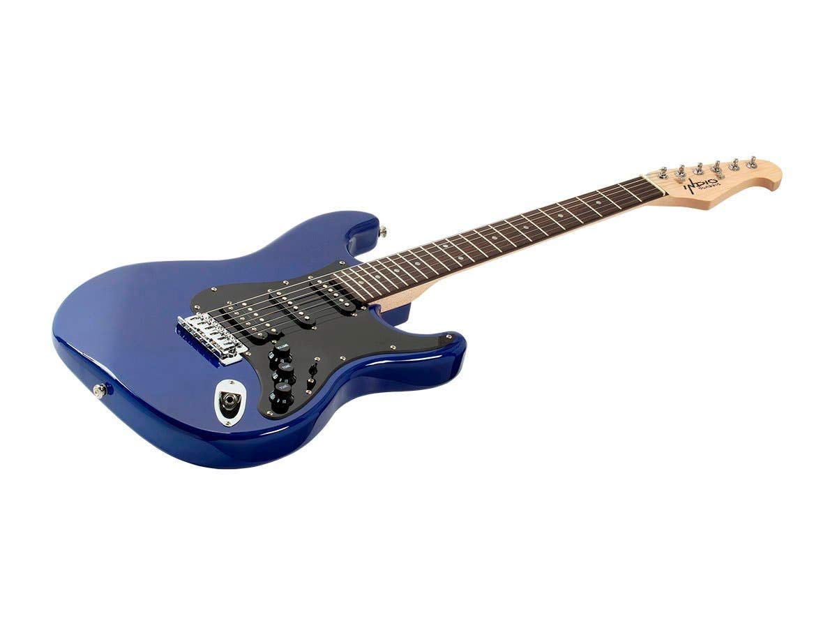 Monoprice Indo Series 6-String Electric Guitar with Basswood Body - Ambidextrous Design in Blue (610374) - Perfect for Beginners, Live Performances & Studio Recording