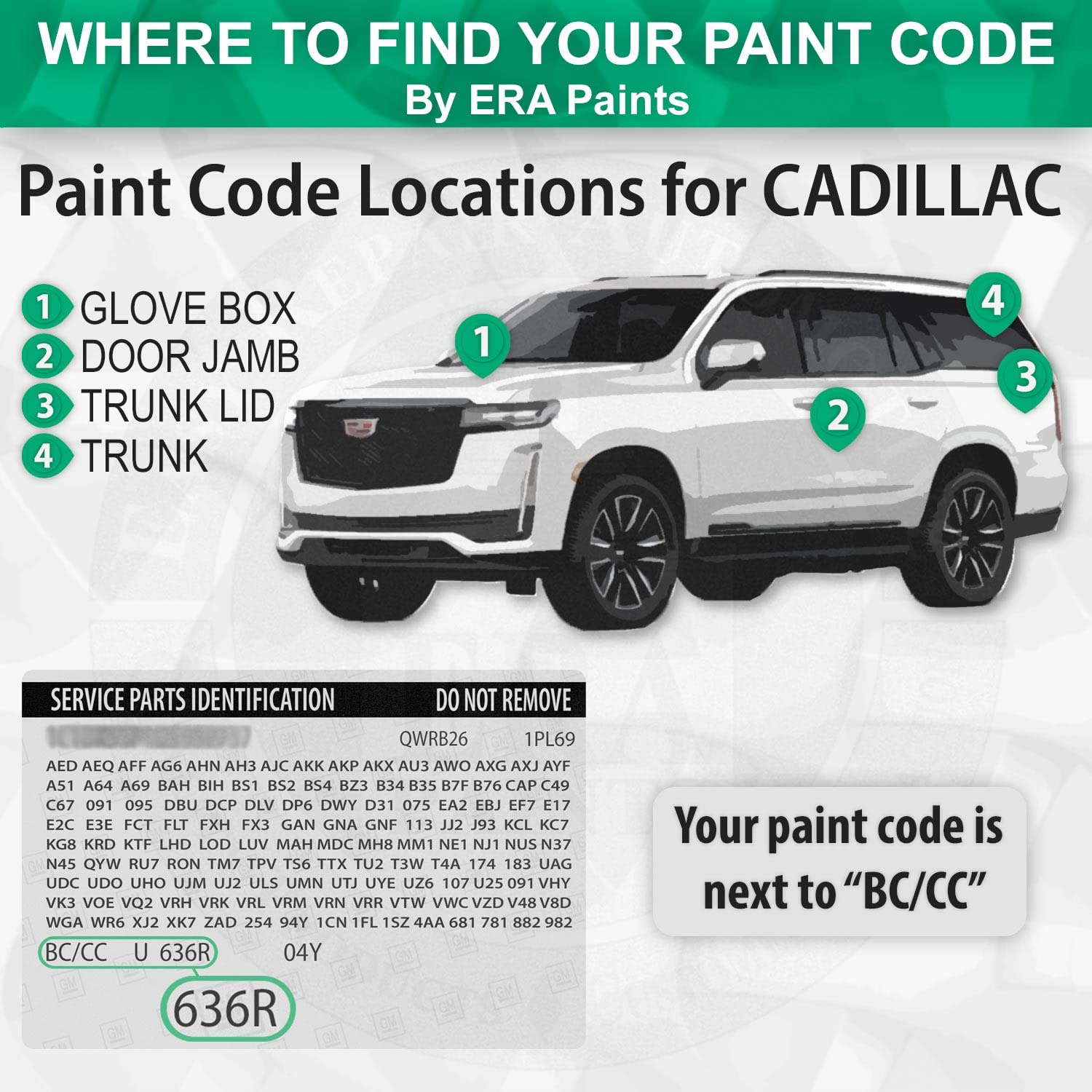ERA Paints WA626D/GJI Dark Shadow Metallic Touch Up Paint Spray for Cadillac - Exact Color Match Automotive Pro Kit | Perfect for Car Scratch Repair & DIY Auto Body Restoration
