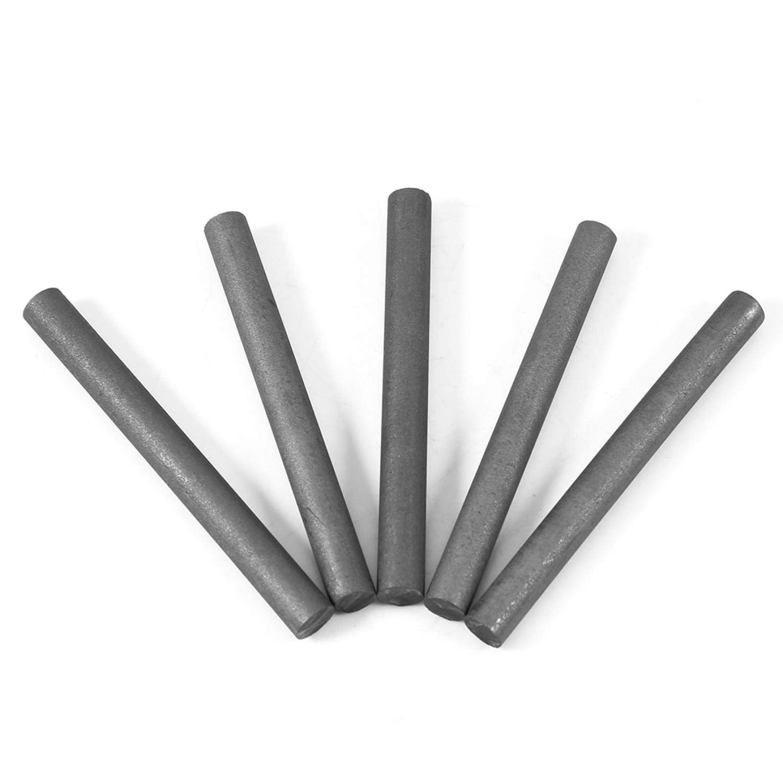 High Purity 99.9% Graphite Rods - 5Pcs Black Graphite Electrode Cylinders (100mm Length x 10mm Diameter) for Metallurgy, Machinery & Electronics - Ideal for EDM, Welding & DIY Projects