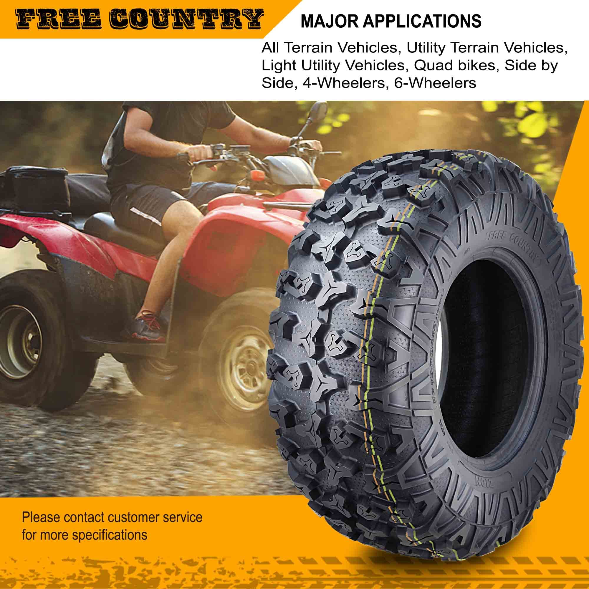 Premium 8PR ATV/UTV Tires 27x9x12 - Heavy Duty All Terrain Tires for 2020 Polaris Scrambler XP 1000 S Front - Perfect for Off-Roading, Mudding & Trail Riding