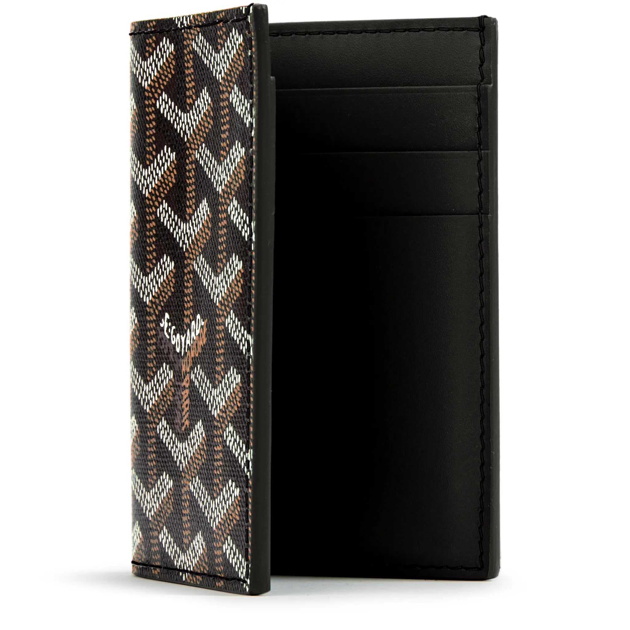 Goyard Saint Pierre Card Wallet - Black Leather Luxury Card Holder for Men & Women | Perfect for Business, Travel & Everyday Use