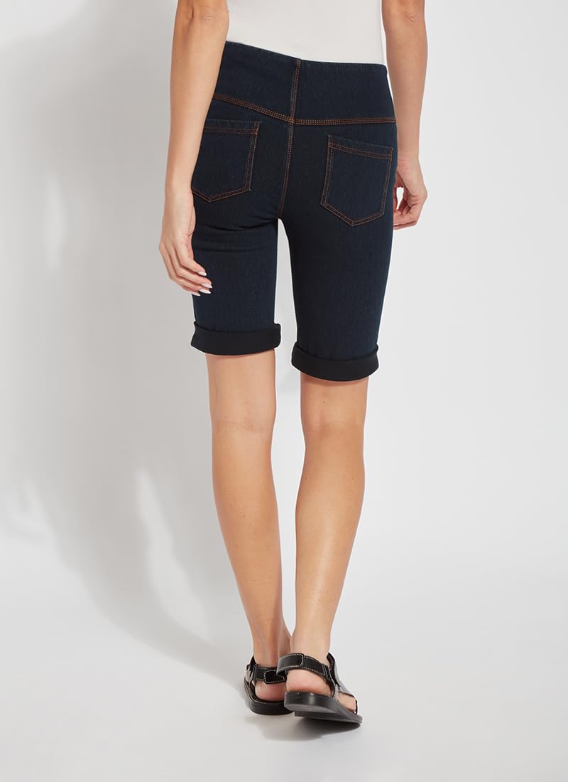 Lyssé Women's Boyfriend Denim Shorts – Comfortable 4-Way Stretch Knit Jean Shorts for Casual Wear | Perfect for Summer Outfits, Beach Trips & Weekend Errands
