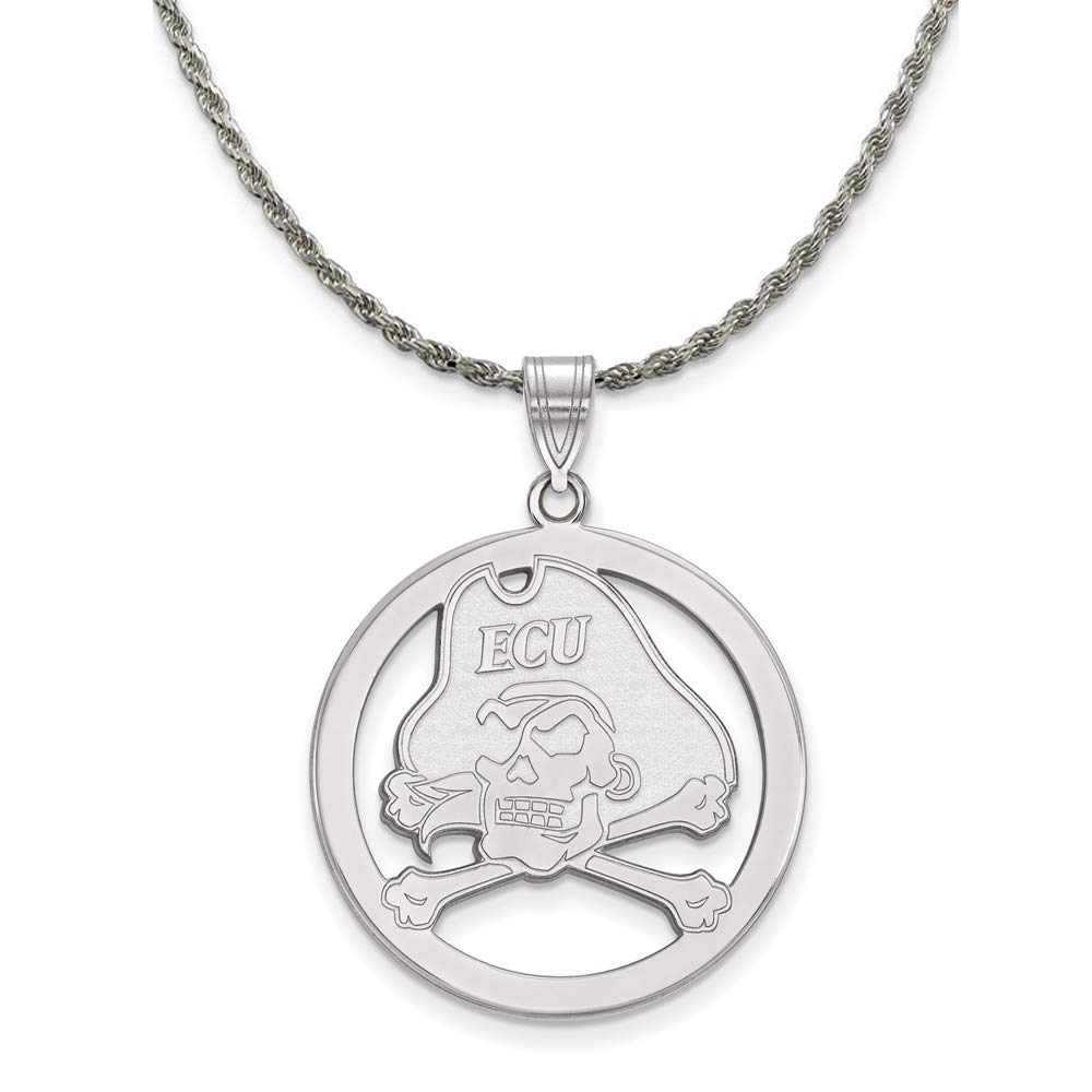 Sterling Silver ECU Circle Pendant Necklace - Perfect for Gifts & Everyday Wear