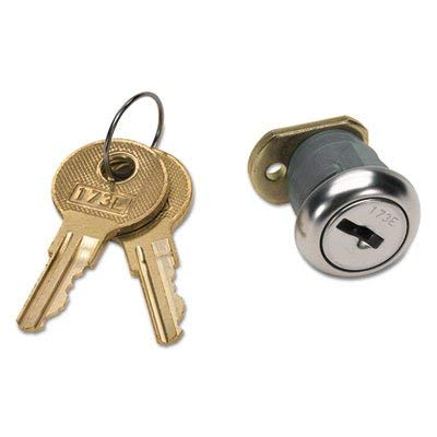 Vertical File Lock Kit - Chrome Plated Steel Cabinet Lock Set for Office & Home Security - Secure Filing Cabinets, Drawers & Storage Boxes
