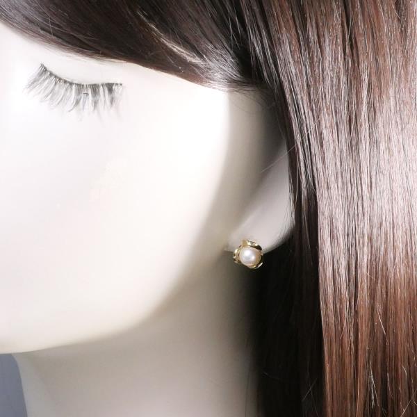 18K Yellow Gold Pearl Earrings for Women - Classic Elegant Stud Earrings with Genuine Pearls - Perfect for Weddings, Parties & Special Occasions