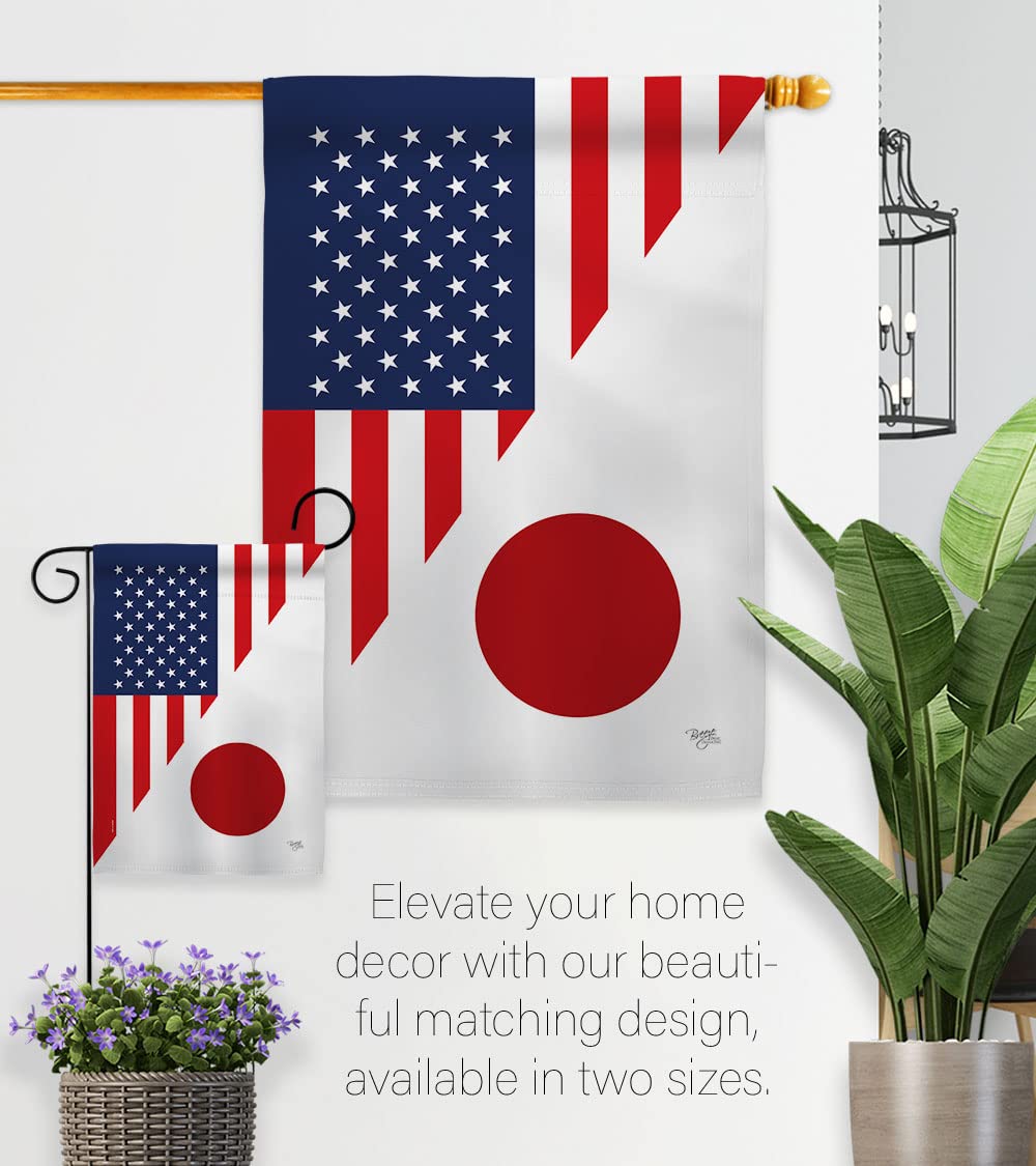 US Japan Friendship Garden Flag - Double-Sided Yard Decoration for Home & Gifts