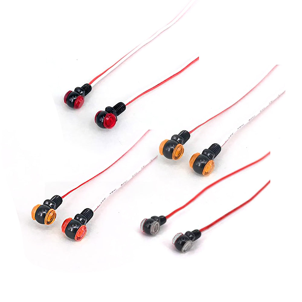 Universal LED Light Marker Lamps for 1/14 RC Tractor Trucks - Left/Right Side Upgrade Parts Compatible with Tamiya 56323 Tipper - Perfect for Nighttime RC Construction & Off-Road Truck Scenes