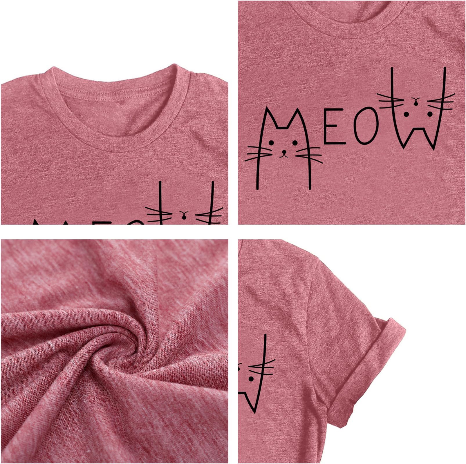 Funny Cat Mom T-Shirts for Women - Cute Cat Mama Graphic Tees - Perfect Pet Lover Gift Idea - Soft & Comfortable Cotton Shirts - Great for Casual Wear, Cat Cafes & Pajama Parties