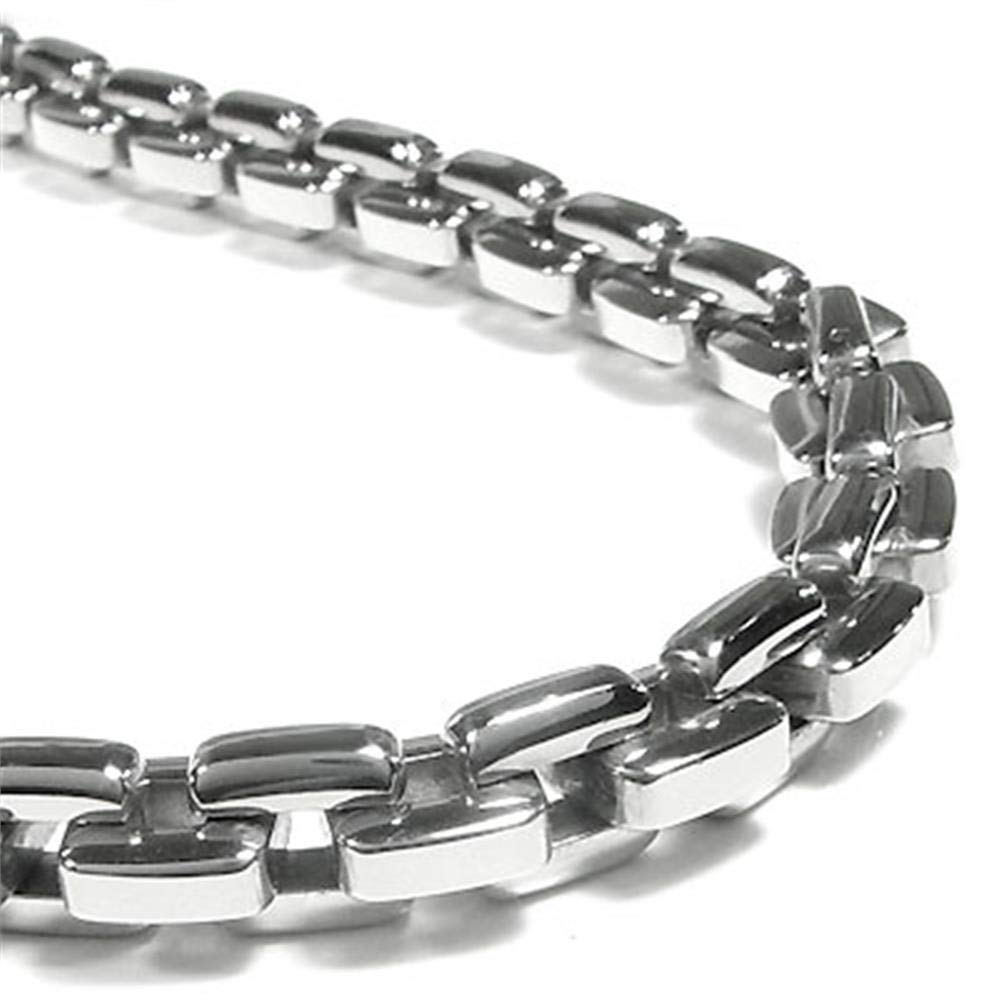 Stainless Steel Men's Large Box Link Necklace Chain - Durable & Stylish Jewelry for Everyday Wear, Gifts & Special Occasions