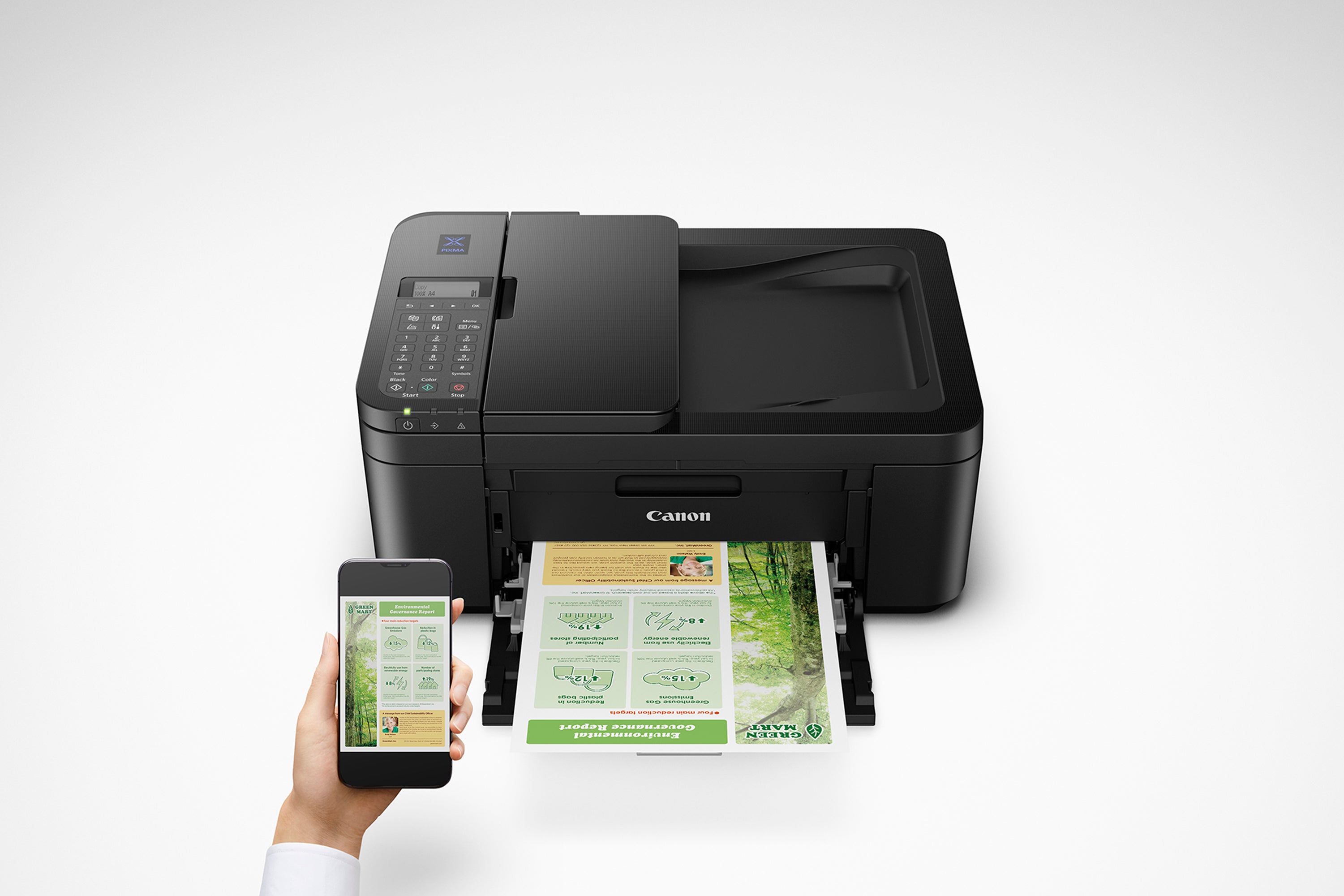 Canon PIXMA E4570 Wireless All-in-One Compact Printer - Print, Scan, Copy for Home & Small Office Use