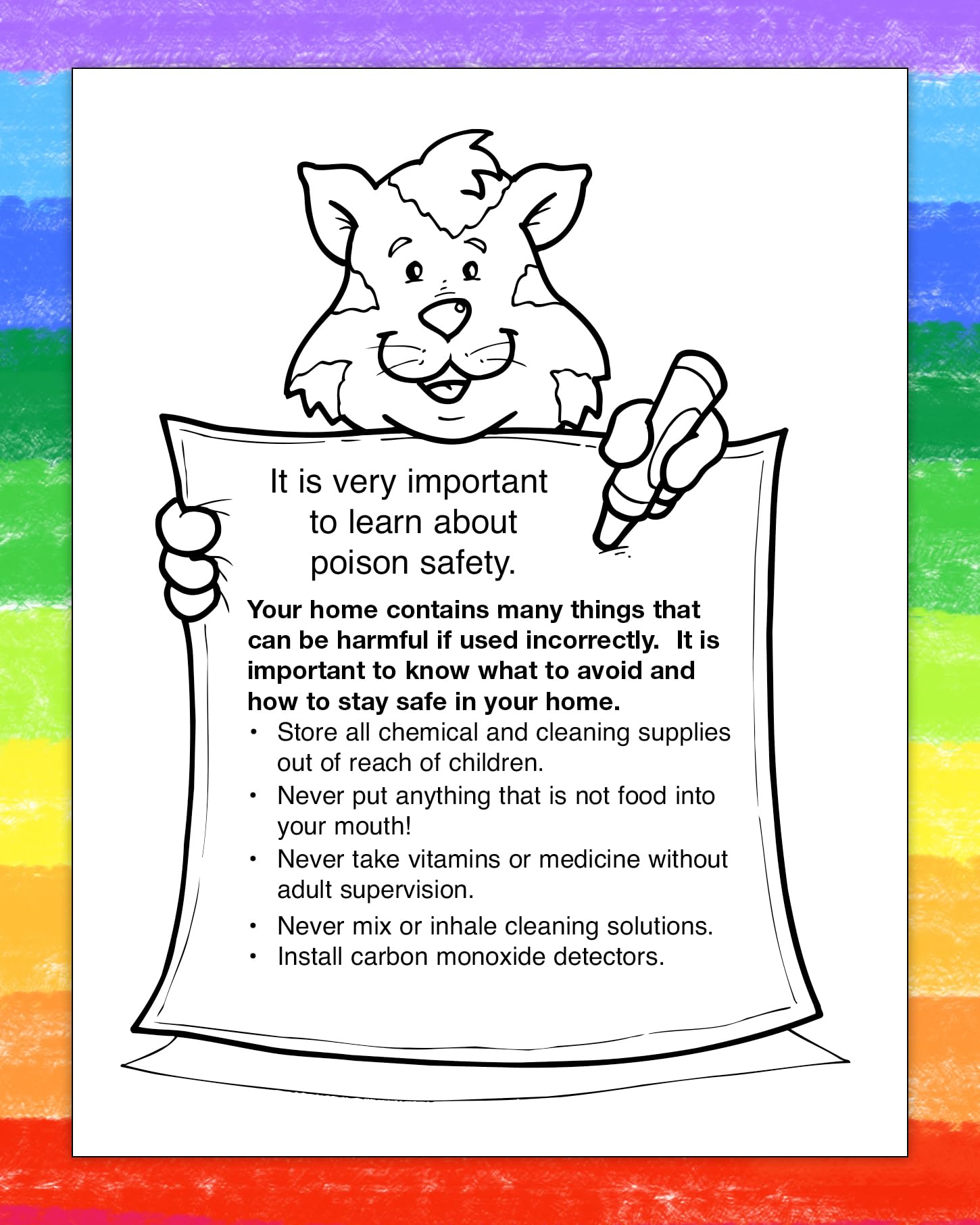 ZOCO Poison Prevention Safety Educational Coloring Books for Kids - 250 Bulk Pack (No Crayons) - Fun Games, Puzzles & Activities - Perfect for Schools, Daycares & Child Safety Programs
