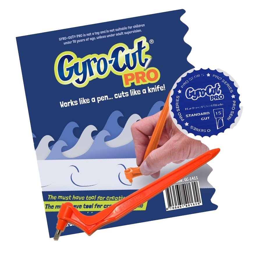 Genuine Gyro-Cut PRO Ultimate Craft Tool with Rotating Blade - Perfect for Scrapbooking, Card Making & DIY Paper Crafts