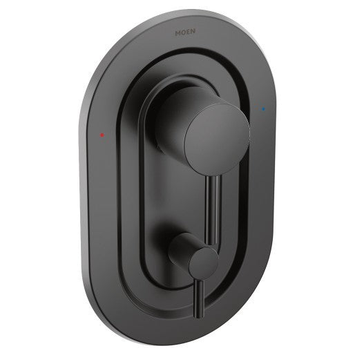 Moen T2190BL Align Posi Temp Valve Trim with Integrated Diverter in Matte Black - Perfect for Bathroom and Shower Renovations, Modern Home Upgrades & Spa-Like Experiences