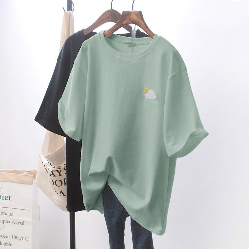 Chic White Loose Short Sleeve T-Shirt for Women - Trendy Casual Top for Summer, Streetwear & Everyday Outfits