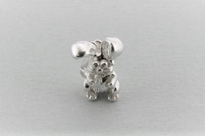 Sterling Silver Rabbit Charm Pendant - Elegant Jewelry for Necklaces, Bracelets & DIY Crafting - Perfect Gift for Animal Lovers & Nature Enthusiasts