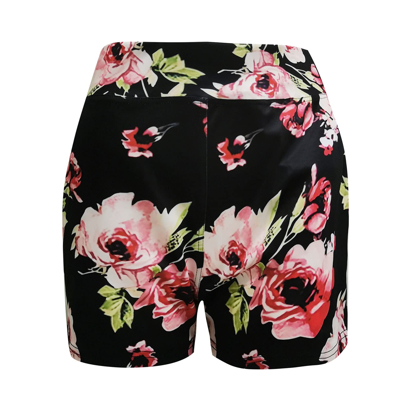 JUPAOPON Women's High Waist Tummy Control Biker Shorts - Printed Yoga Workout Shorts for Running, Fitness & Sports | Stretchy Activewear for Gym, Cycling & Lounge Wear