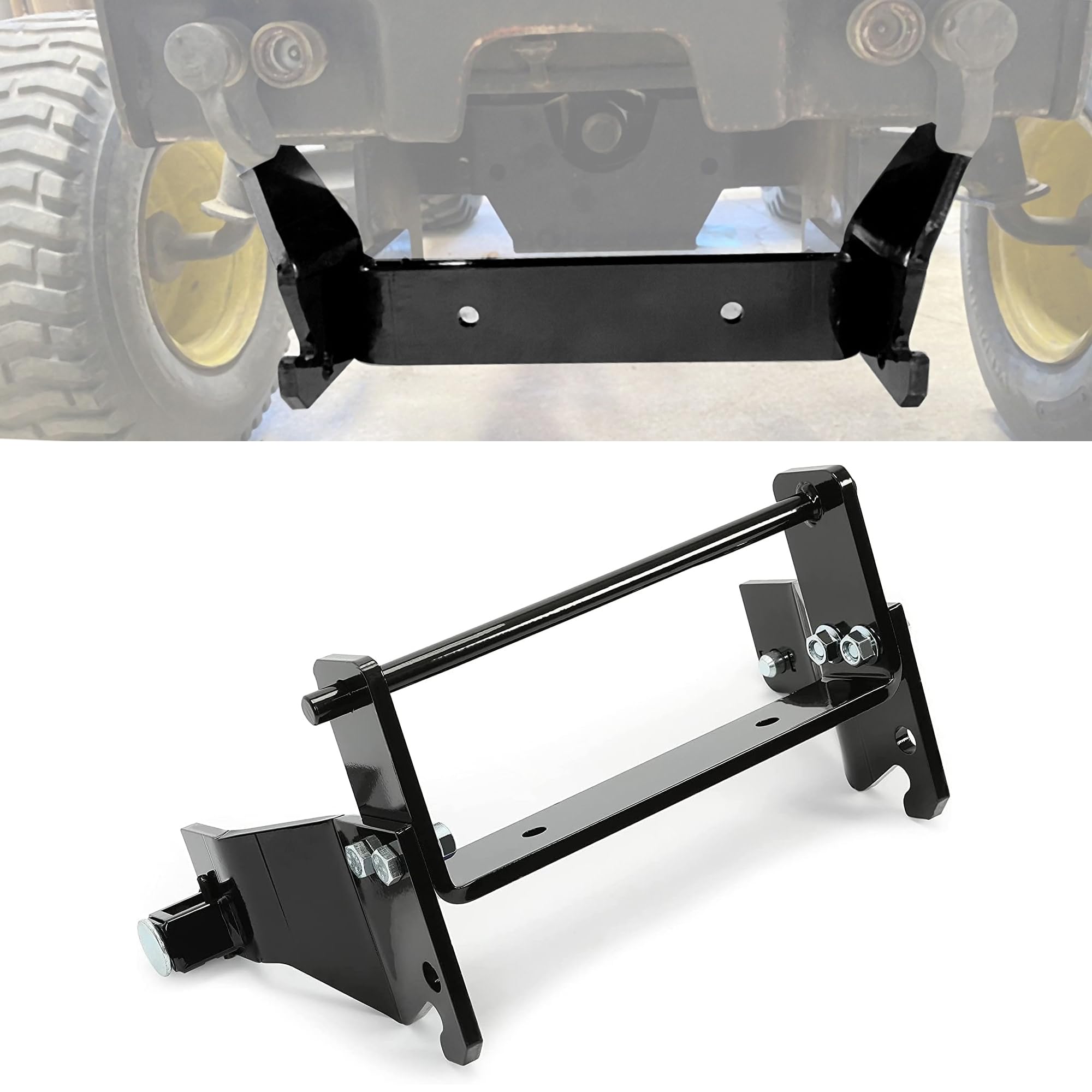 HECASA Front Frame Extension for John Deere 430 Diesel Garden Tractor - Heavy Duty Steel Mounting Adapter Bracket (BM16360) - Compatible with Snowblower, Snow Blade & Bucket Attachments - Ideal for Winter Snow Removal & Landscaping Work