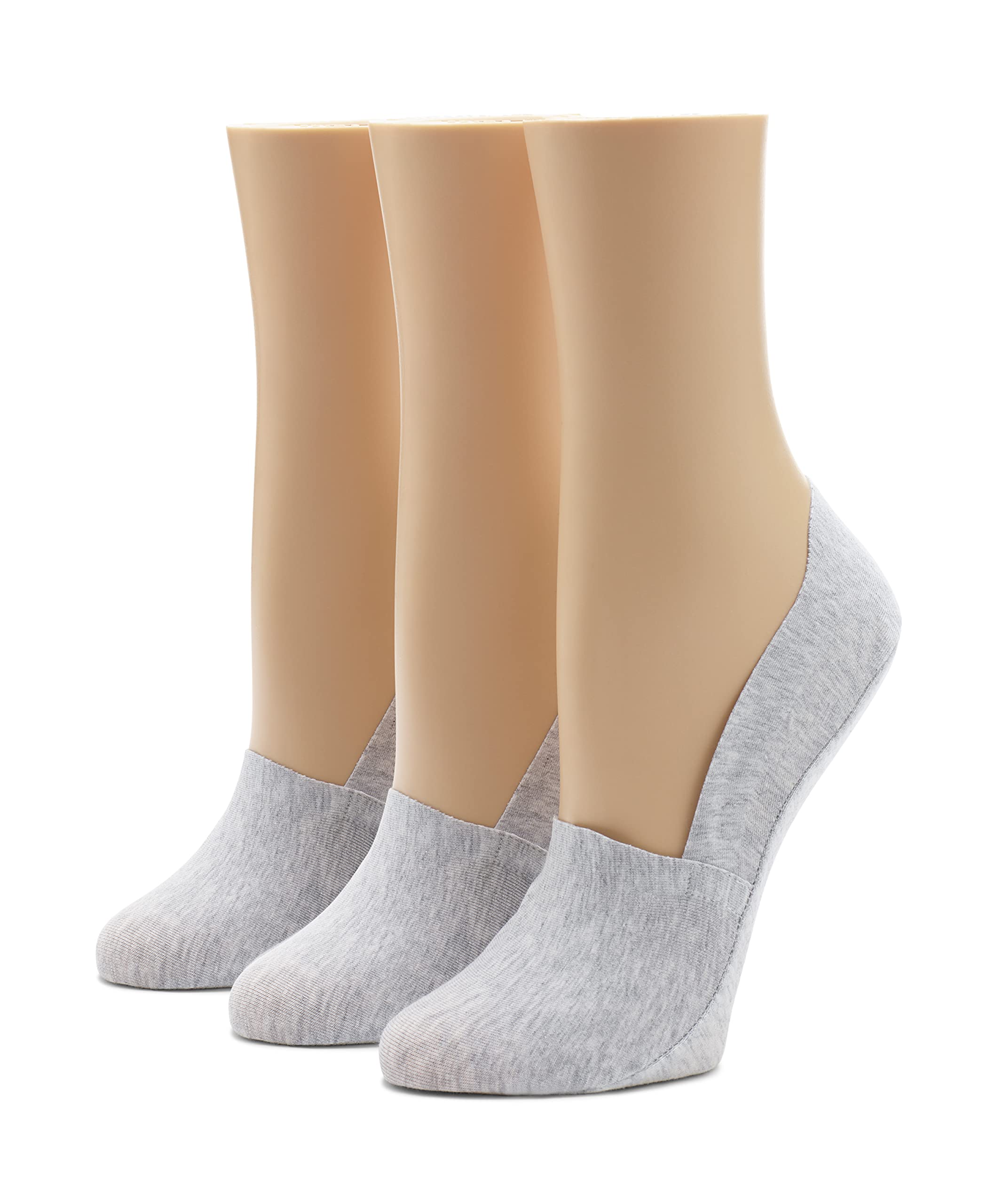 HUE Women's Perfect Edge Cotton Loafer Liner Socks - Soft Comfort No Show Socks for Shoes, Work & Casual Wear