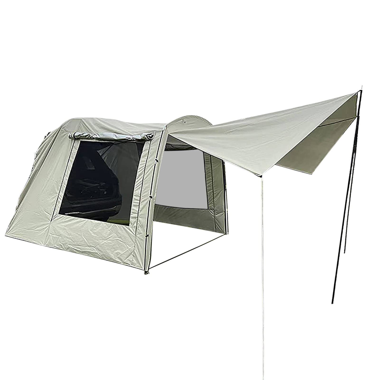 5-6 Person SUV Camping Tent - Waterproof Car Tailgate Shelter with Sunshade | Universal Fit for SUV, Minivan & Hatchback | Perfect for Family Outdoor Adventures, Road Trips & Beach Camping