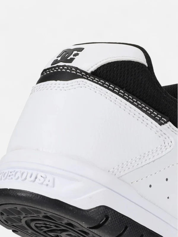 DC Stag BWF Skate Shoes for Men - White & Black High-Top Sneakers for Skateboarding & Casual Wear