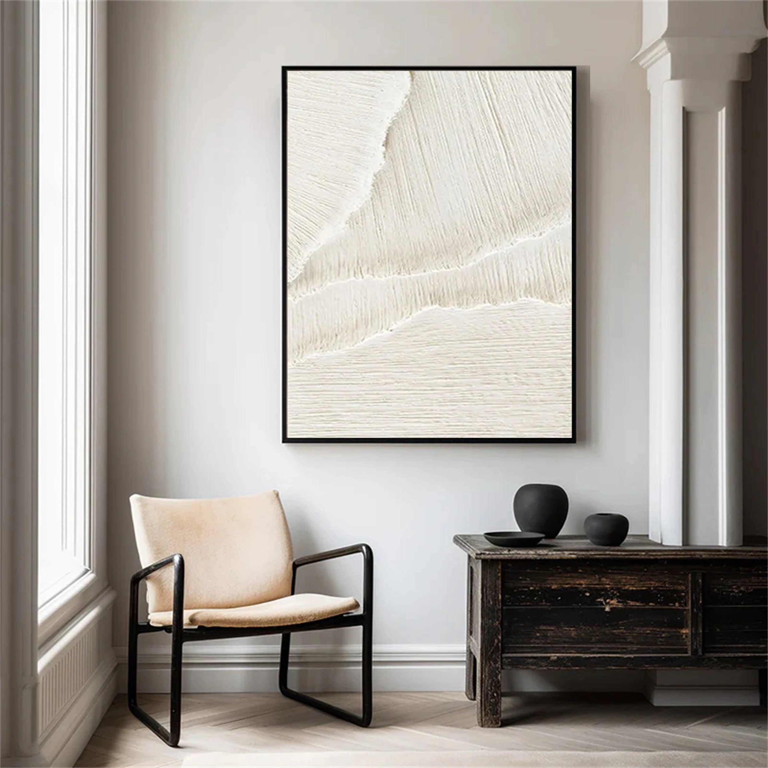 Minimalist Textured Plaster Art Painting - Abstract Wall Decor for Modern Living Room & Office #MM017 | Home & Office Decor