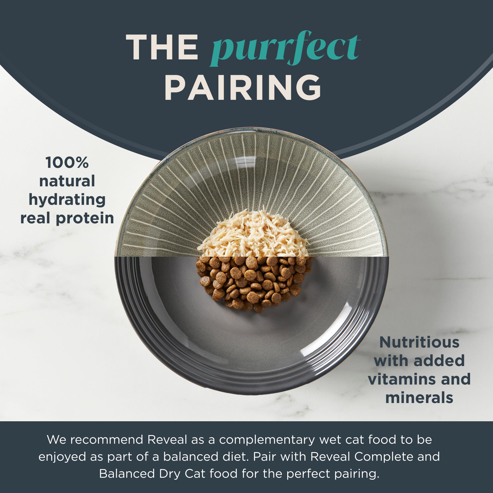 **Reveal Natural Grain-Free Wet Cat Food, 12-Pack (2.47 oz Cans) – Limited Ingredient Canned Cat Food with Fish & Chicken in Gravy – Perfect for Sensitive Stomachs & Picky Eaters**    *(Use Case: Ideal for pet owners seeking high-quality, grain-free wet cat food with simple ingredients for sensitive digestion or finicky cats.)*