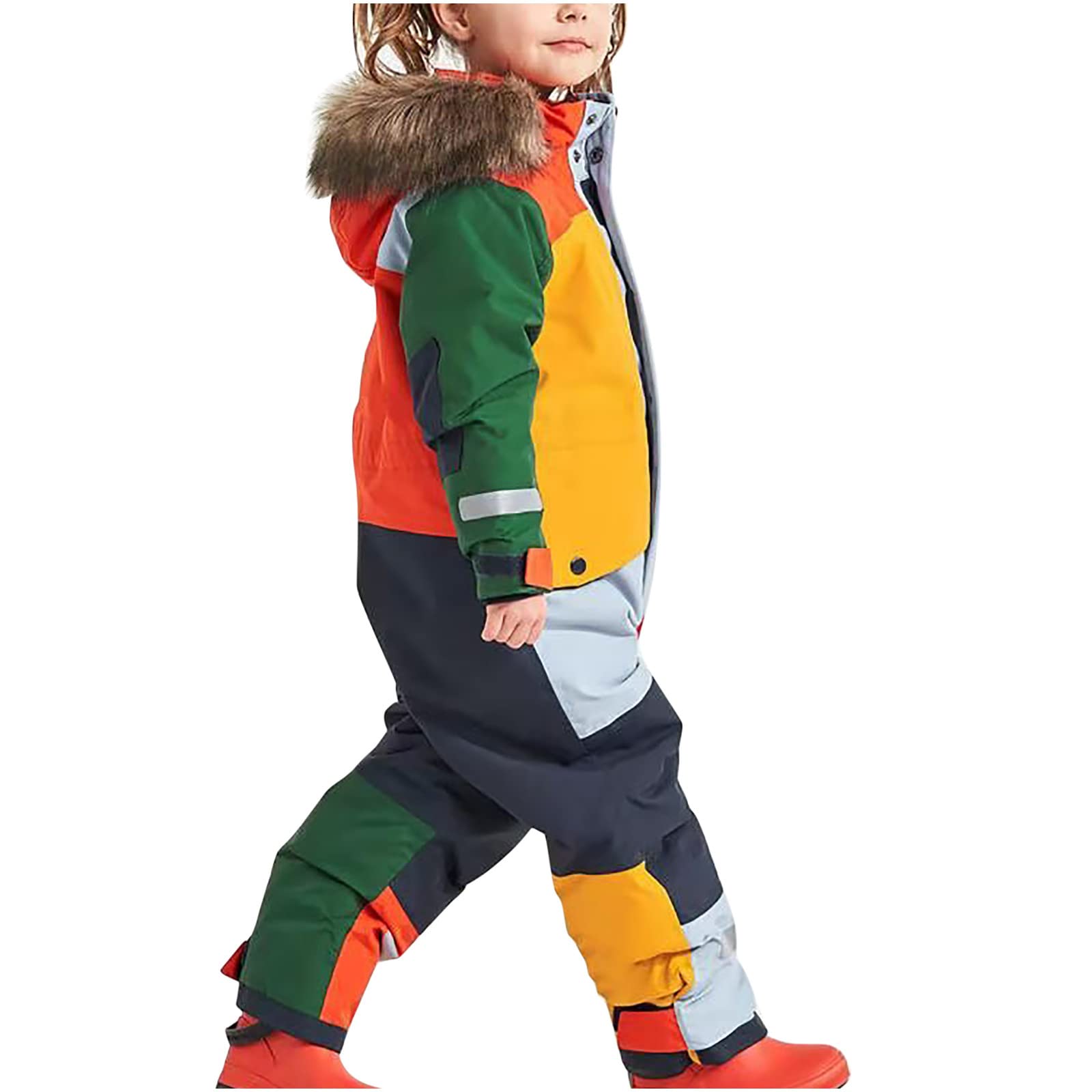 **Kids Waterproof Ski Suit - Windproof One-Piece Snowsuit for Boys & Girls - Warm Winter Outdoor Snow Clothes for Skiing, Snowboarding & Play**