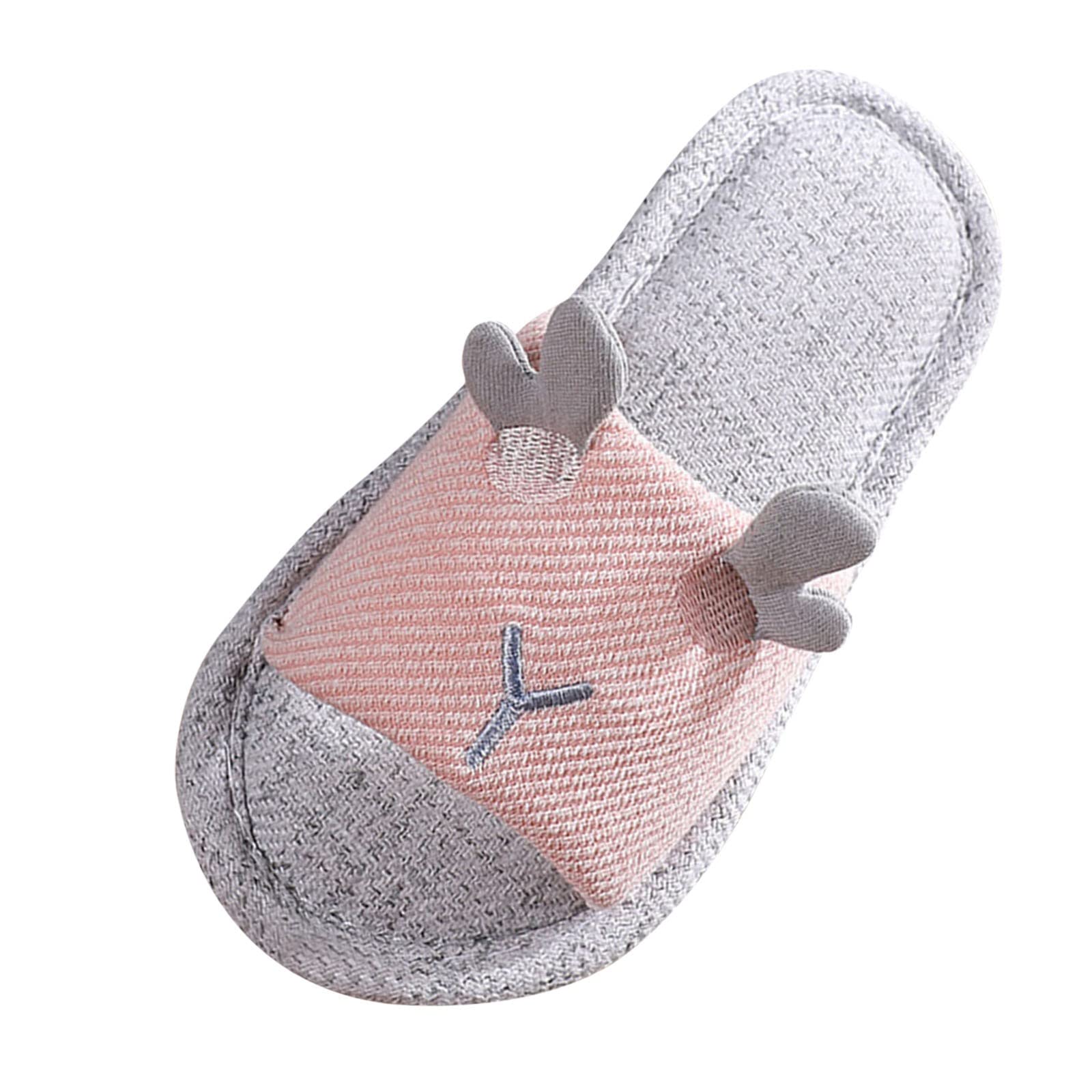**Soft Linen Slippers for Kids - Breathable Cotton Indoor Slides with Non-Slip Sole for Toddlers & Children - Perfect for Home, Nursery & Playtime**