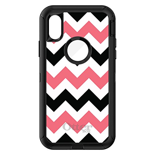 Black Pink Chevron Stripes On Black Case