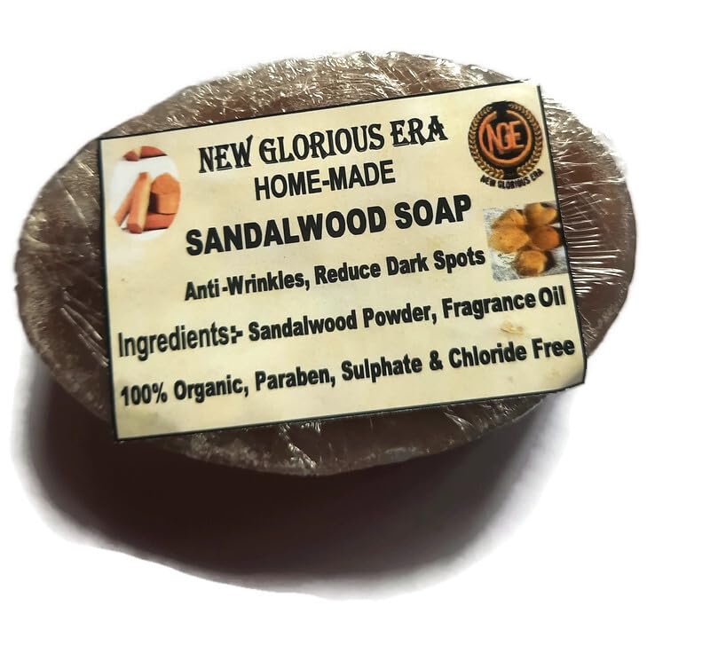 Organic Sandalwood Soap for Men & Women - Natural Chandan Soap with Cooling Effect for Summer | Cleanses & Rejuvenates Dull Skin | Brightens Skin Tone & Improves Texture - 100g (Pack of 2) | Perfect for Daily Skincare, Travel & Gifts