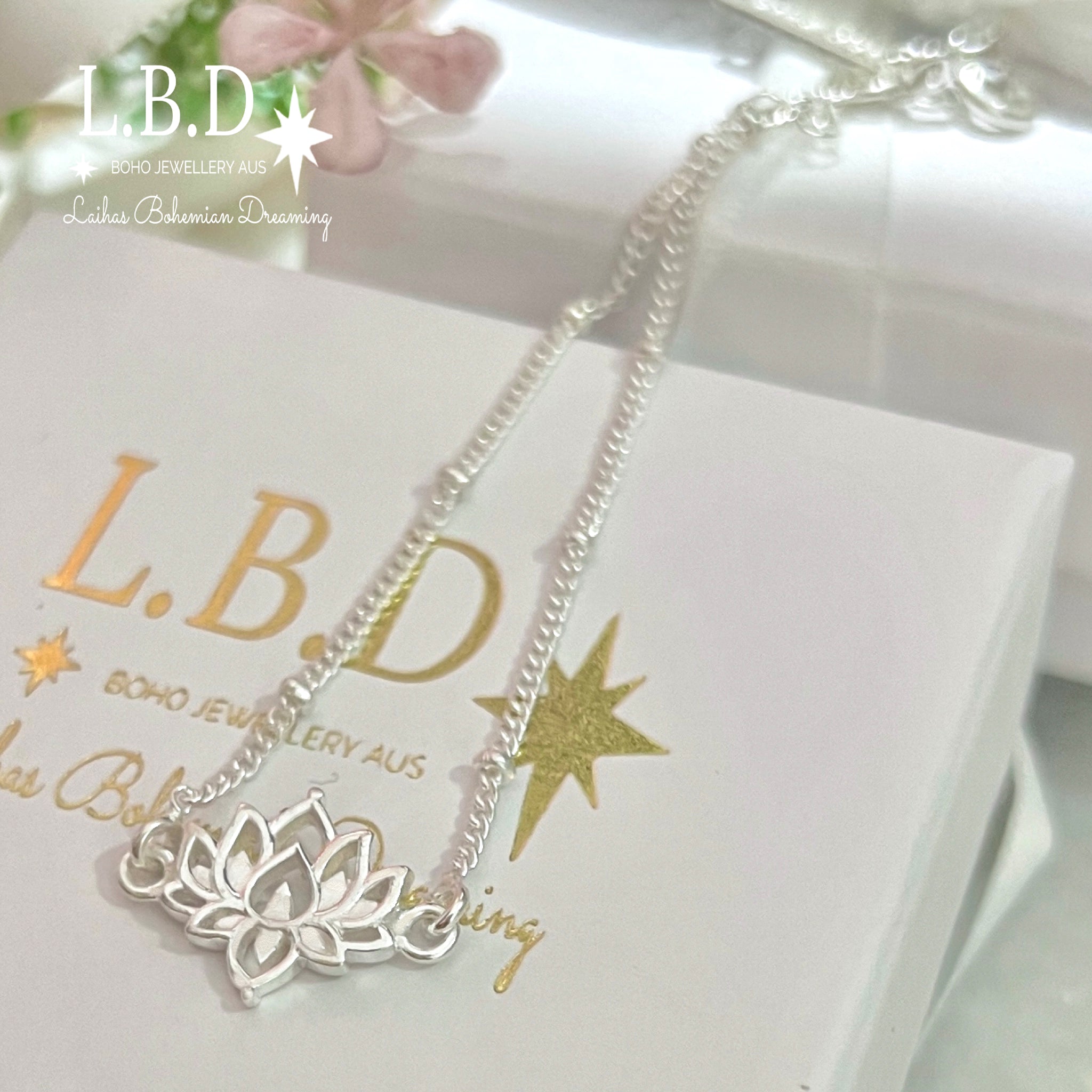 Lotus Flower Sterling Silver Bracelet for Women - Elegant Adjustable Bangle with Handmade Floral Design - Perfect for Yoga, Meditation, Boho Fashion & Gift Giving