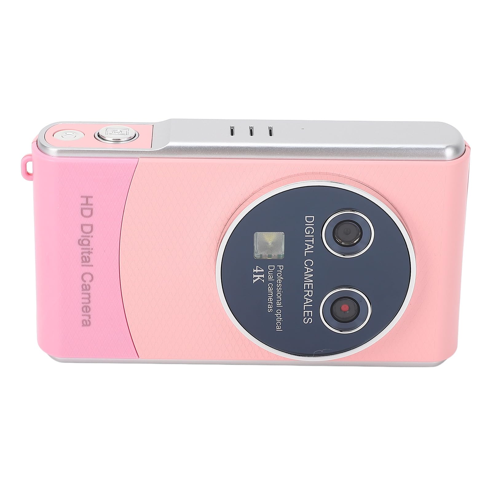 HD 1080P & 36MP Digital Camera with 18X Zoom - 3.0in IPS Screen, Dual Lens, Auto Focus - Compact Vlogging Camera for Travel, Selfies & YouTube Content Creation (Light Red)