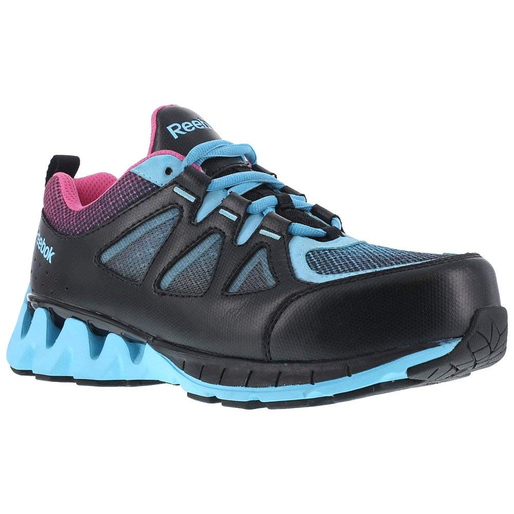 Reebok RB325 Women's Work Safety Shoes - Black/Blue/Pink for Workplace Comfort