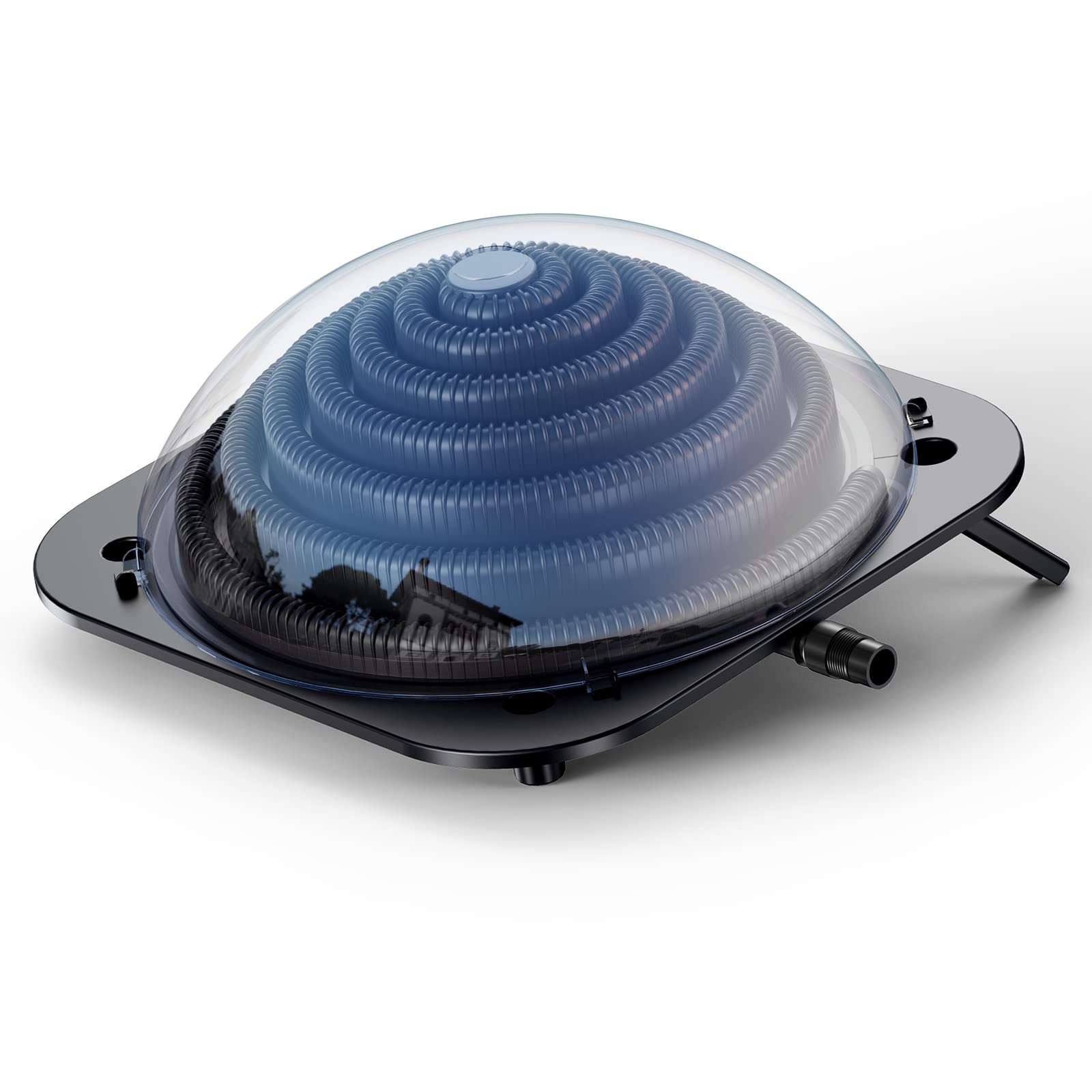 Efficient Solar Pool Heater for Above Ground & Inground Pools - Leakproof Hose, Durable Domed Design - Perfect for Home Outdoor Swimming & Year-Round Warm Water Enjoyment