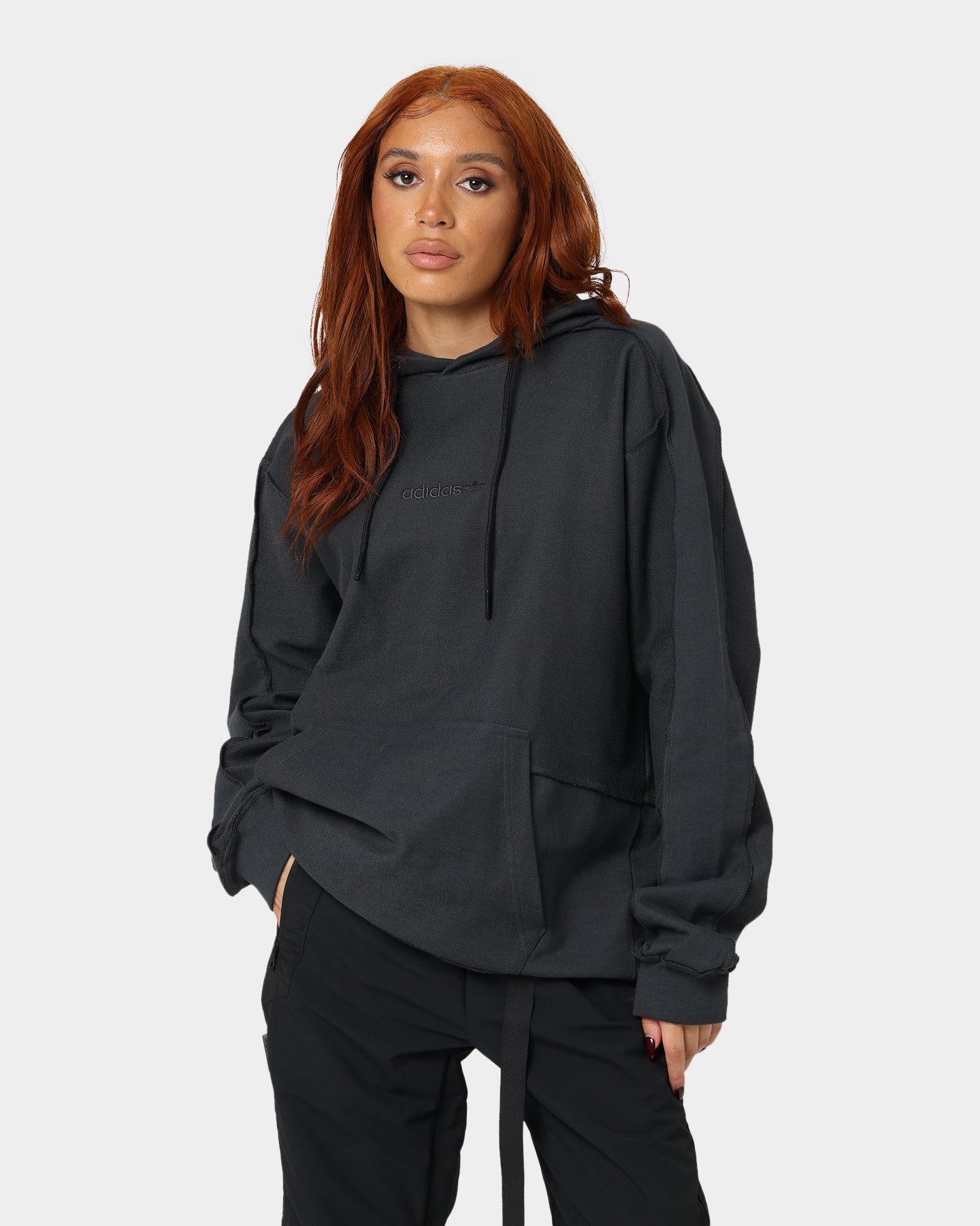 Adidas Loopback Hoodie Carbon - Men's & Women's Pullover Sweatshirt | Comfortable Fleece Lined Hooded Sweater for Running, Gym, and Casual Wear