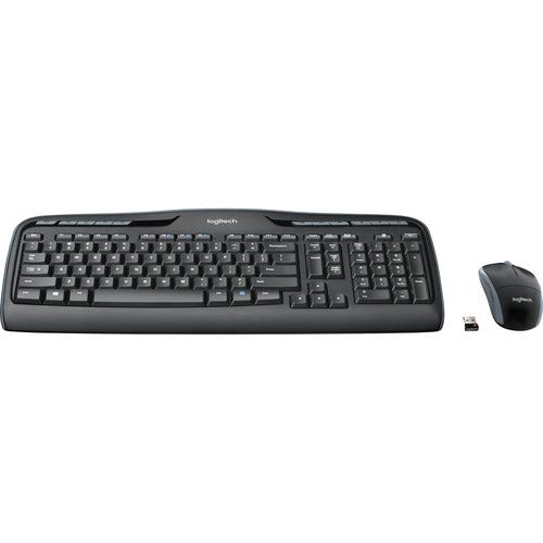 Logitech MK320 Wireless Keyboard and Mouse Combo - 2.4GHz USB Receiver, Plug and Play for PC, Laptop, Desktop - 8-Pack Bundle for Office, Home, Gaming & Business Use