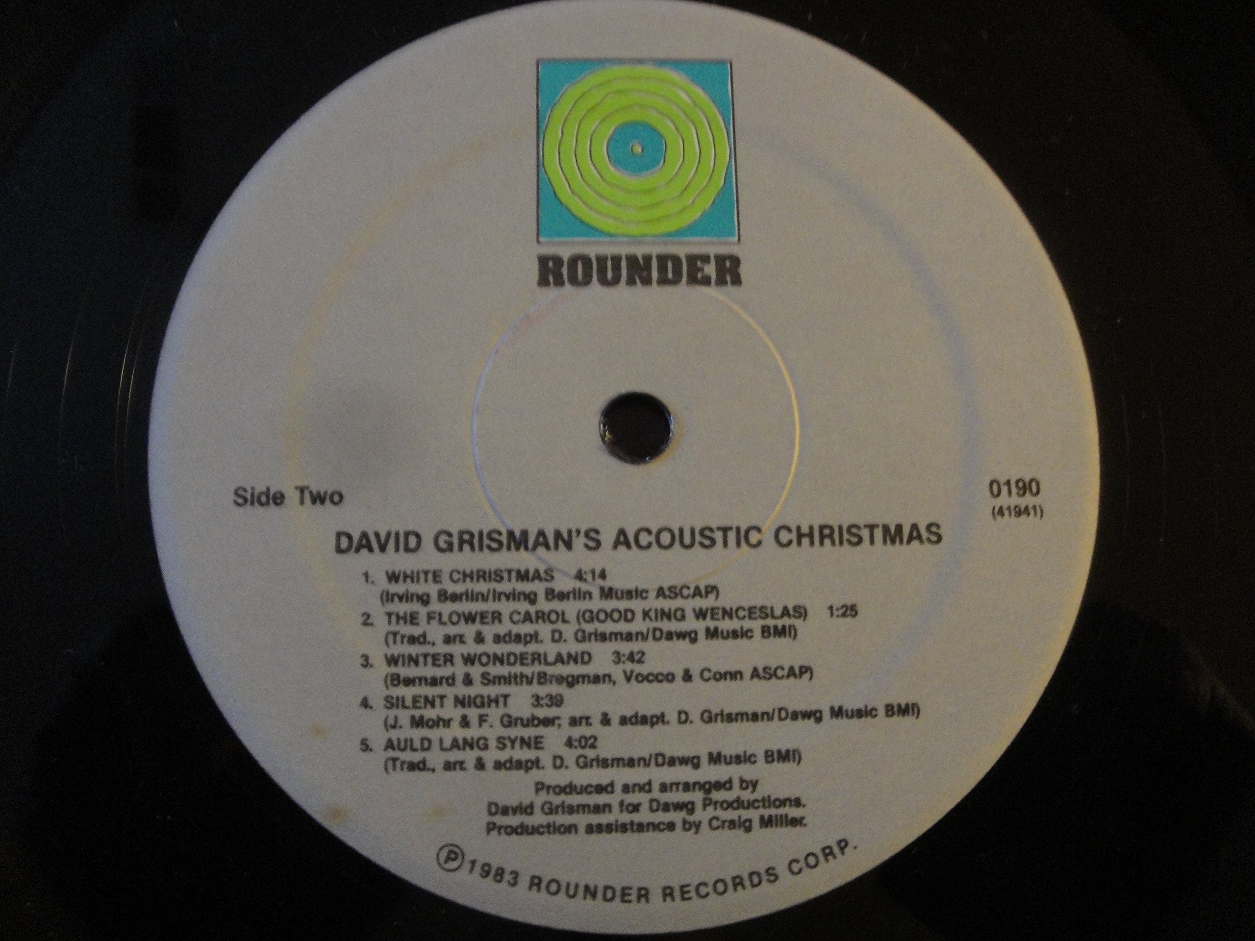 David Grisman's Acoustic Christmas Vinyl LP - Rounder Records 0190 | Holiday Music Gift for Jazz & Bluegrass Fans | Perfect for Festive Gatherings & Cozy Winter Nights