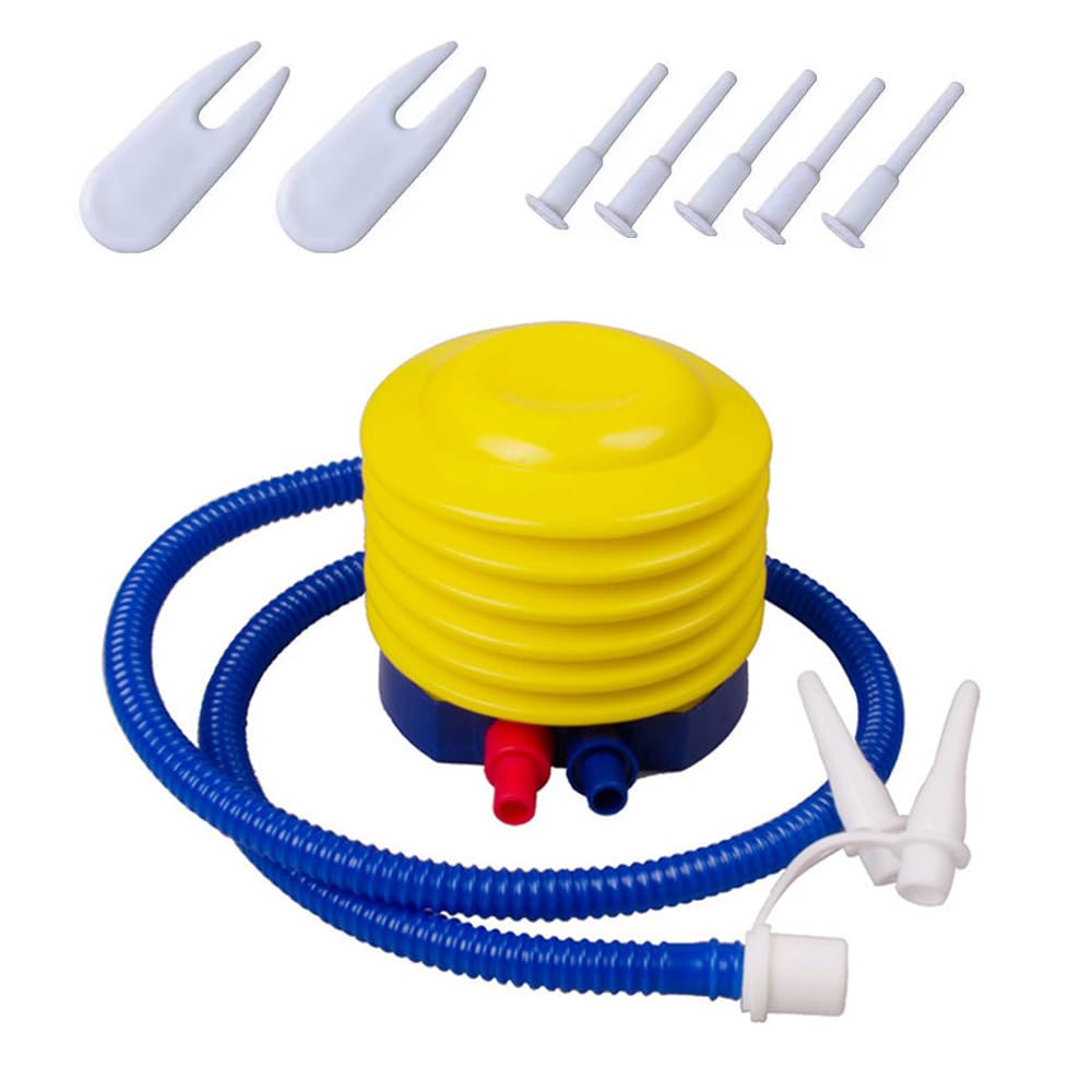 **Yoga Ball Pump - Manual Hand & Foot Air Inflator with Plug Pin Stopper - Exercise Ball, Fitness Ball, Swimming Ring & Pool Float Inflator - Perfect for Gym, Home Workouts, Yoga, and Outdoor Activities**