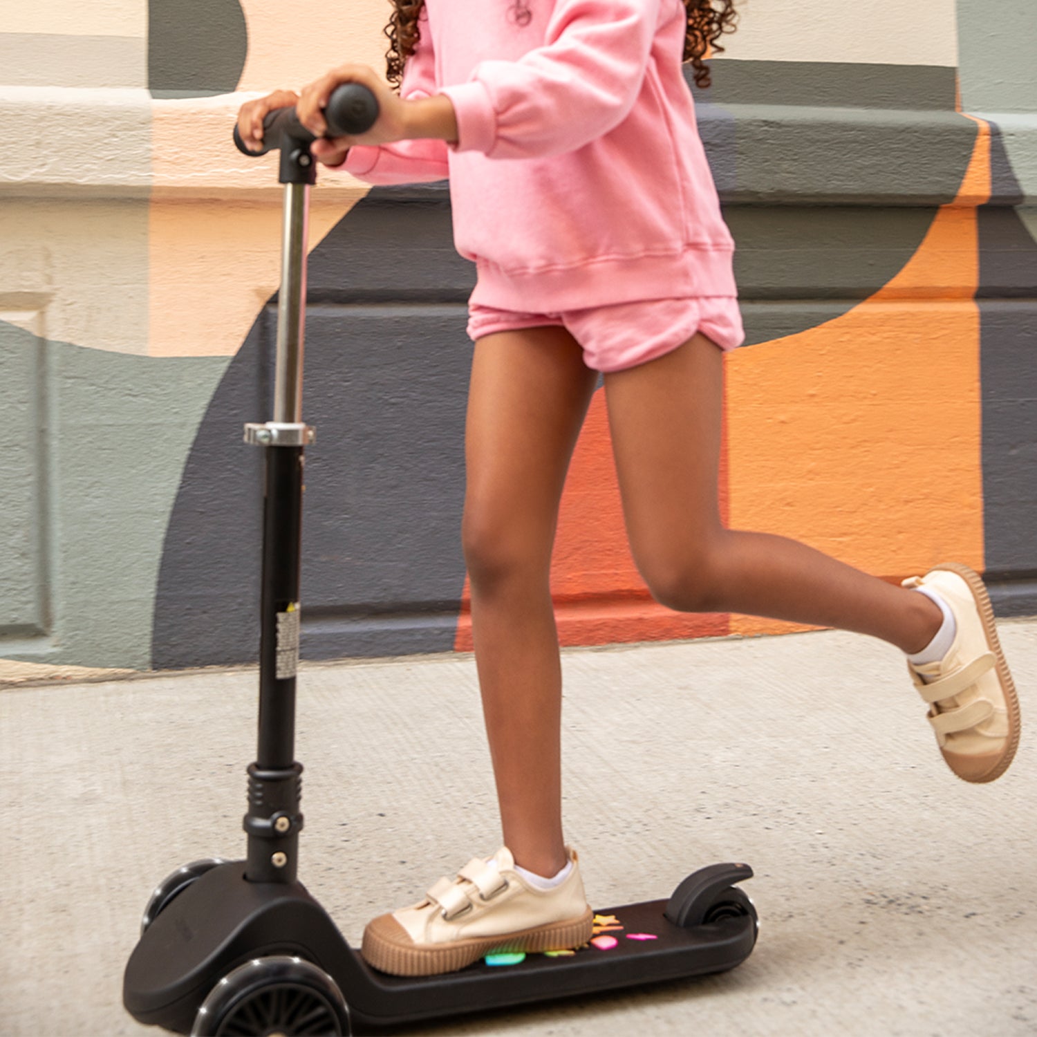 Glow in the Dark Amber LED Kick Scooter for Kids & Adults - Perfect for Night Riding, Commuting, and Outdoor Fun