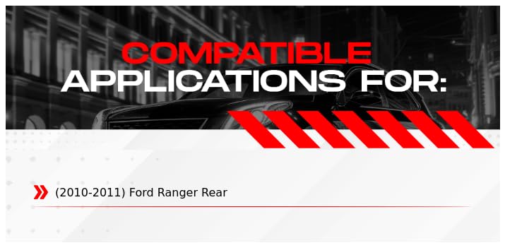 R1 Concepts Premium Rear Brake Kit - Ceramic Brake Pads & Rotors with Hardware Kit | Compatible with 2010-2011 Ford Ranger | Smooth Stopping Power for Daily Commute & Towing
